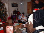 Momma opening presents