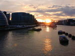 Sunset on the Thames river