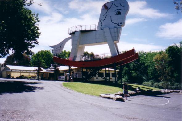 and the world's biggest rocking horse. Oh, and a tiny little me in the foreground.  hm. 