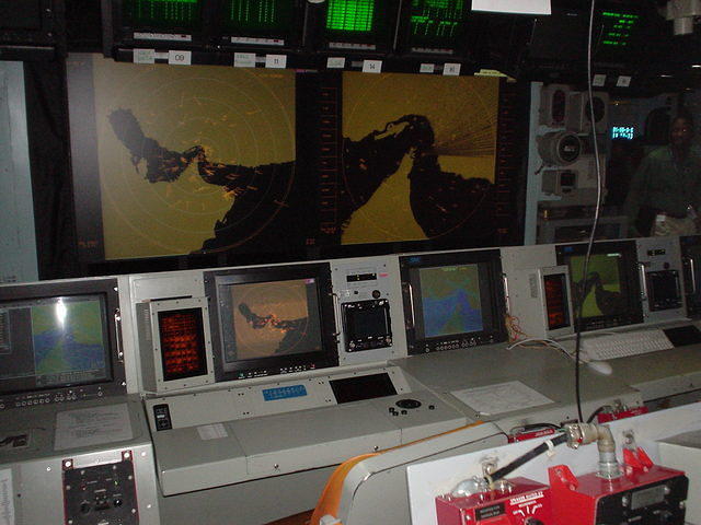 USS Saipan tactical control room