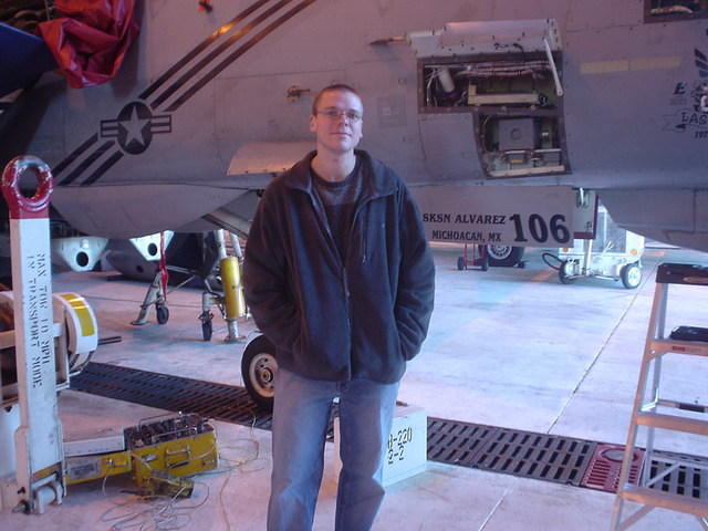 Standing next to a F-14B