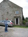 Kirsty by the entrance to Wayside