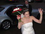 tossing of the bride's flowers